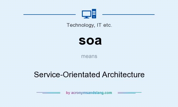 What does soa mean? It stands for Service-Orientated Architecture