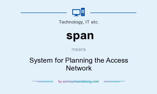 What does span mean? It stands for System for Planning the Access Network