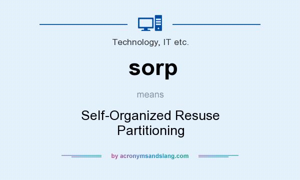 What does sorp mean? It stands for Self-Organized Resuse Partitioning