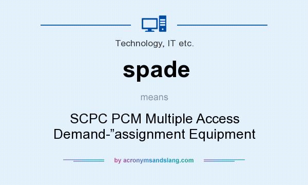 What does spade mean? It stands for SCPC PCM Multiple Access Demand-”assignment Equipment