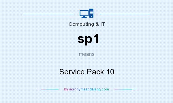 What does sp1 mean? It stands for Service Pack 10