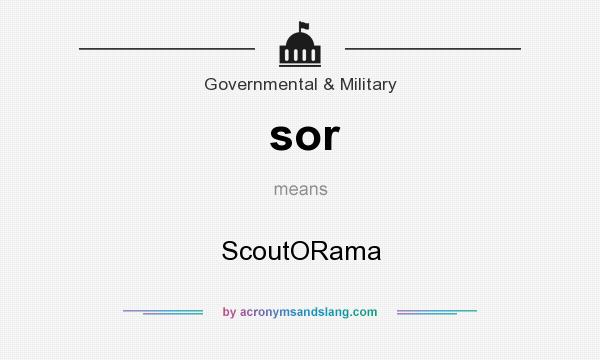 What does sor mean? It stands for ScoutORama