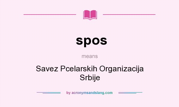 What does spos mean? It stands for Savez Pcelarskih Organizacija Srbije