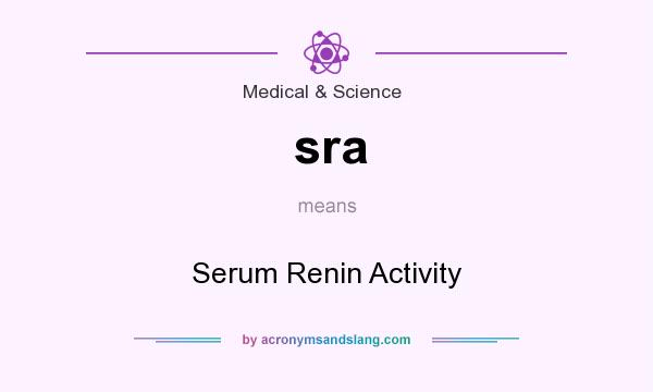What does sra mean? It stands for Serum Renin Activity