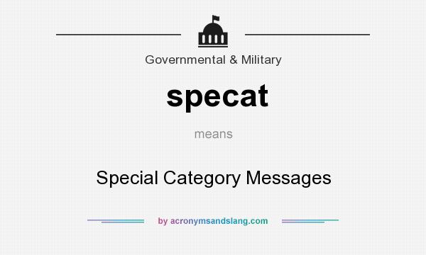 What does specat mean? It stands for Special Category Messages