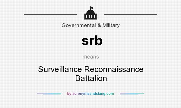 What does srb mean? It stands for Surveillance Reconnaissance Battalion