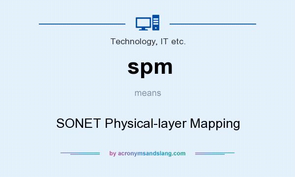 What does spm mean? It stands for SONET Physical-layer Mapping