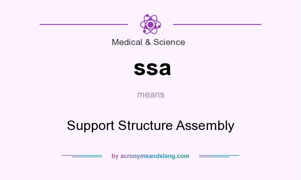 What does ssa mean? It stands for Support Structure Assembly
