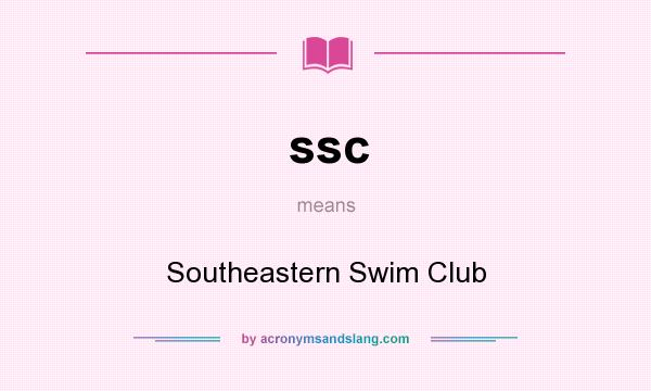 What does ssc mean? It stands for Southeastern Swim Club
