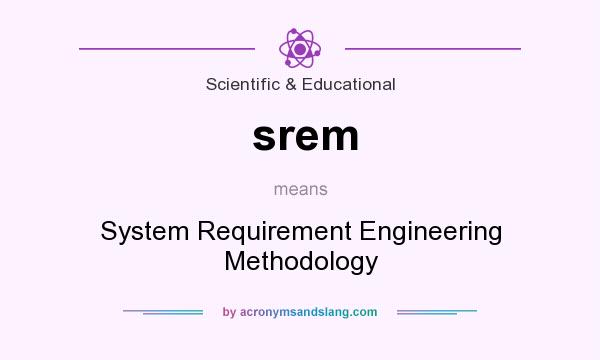 What does srem mean? It stands for System Requirement Engineering Methodology