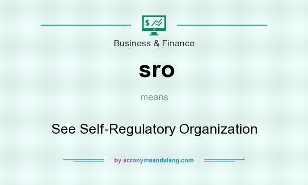 What does sro mean? It stands for See Self-Regulatory Organization