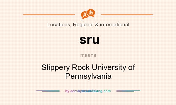 What does sru mean? It stands for Slippery Rock University of Pennsylvania