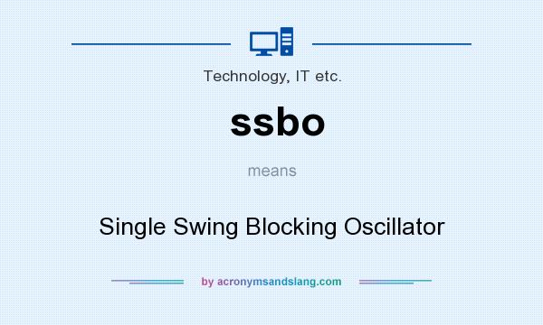 What does ssbo mean? It stands for Single Swing Blocking Oscillator
