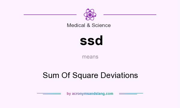 What does ssd mean? It stands for Sum Of Square Deviations