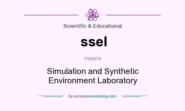 What does ssel mean? It stands for Simulation and Synthetic Environment Laboratory