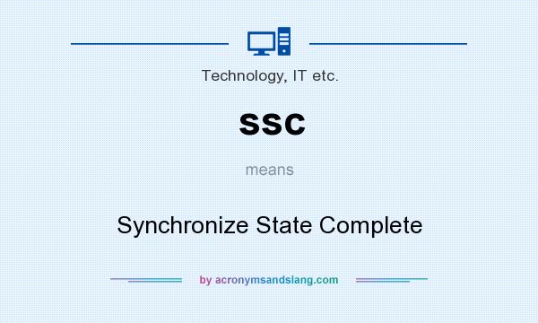 What does ssc mean? It stands for Synchronize State Complete