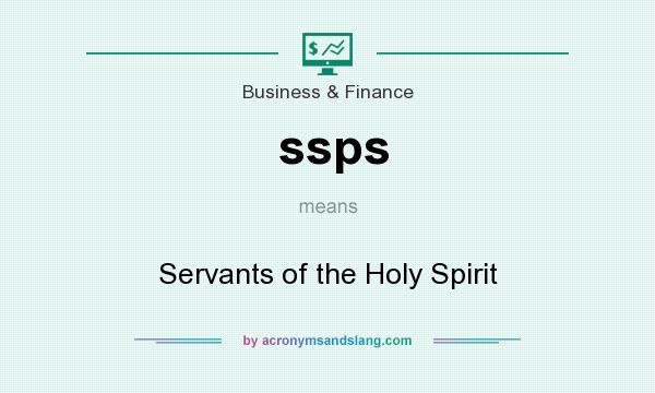 What does ssps mean? It stands for Servants of the Holy Spirit