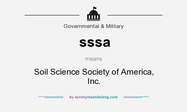 What does sssa mean? It stands for Soil Science Society of America, Inc.