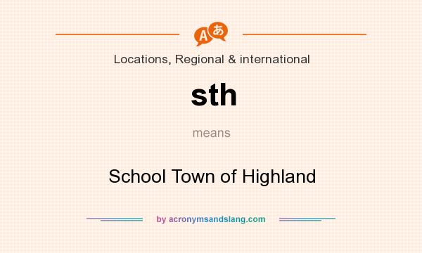 What does sth mean? It stands for School Town of Highland