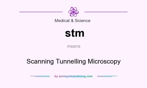 What does stm mean? It stands for Scanning Tunnelling Microscopy