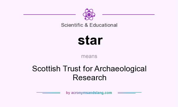 What does star mean? It stands for Scottish Trust for Archaeological Research