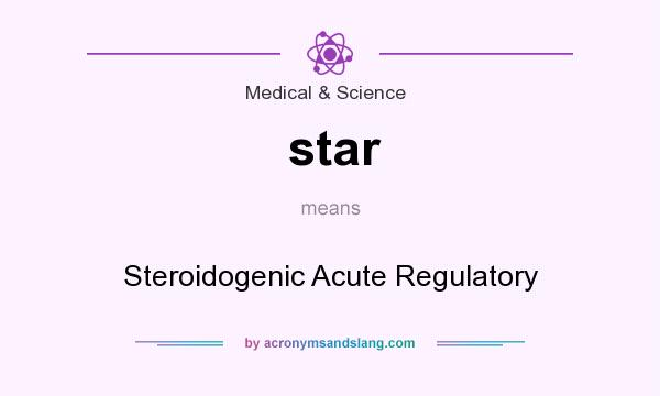 What does star mean? It stands for Steroidogenic Acute Regulatory