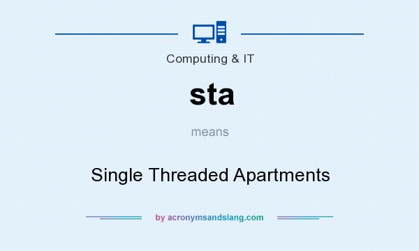 What does sta mean? It stands for Single Threaded Apartments