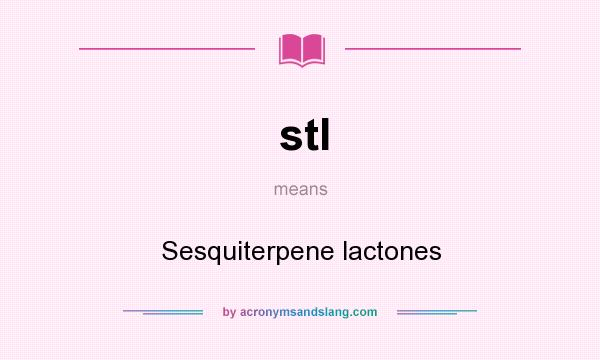 What does stl mean? It stands for Sesquiterpene lactones
