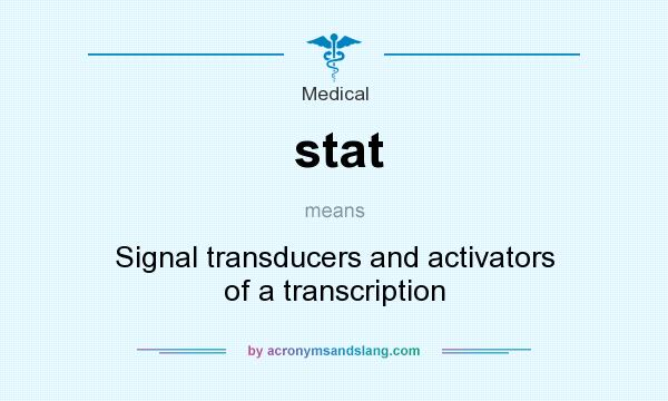 What does stat mean? It stands for Signal transducers and activators of a transcription