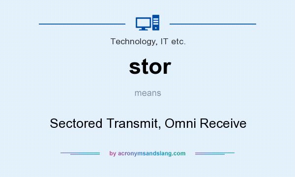 What does stor mean? It stands for Sectored Transmit, Omni Receive