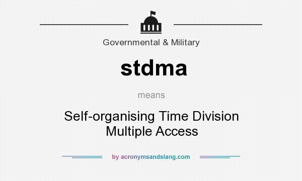 What does stdma mean? It stands for Self-organising Time Division Multiple Access