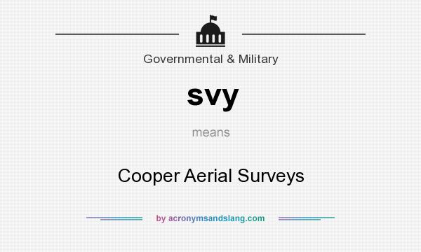 What does svy mean? It stands for Cooper Aerial Surveys