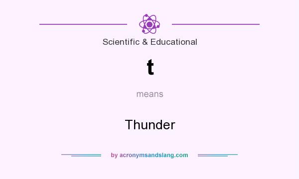 What does t mean? It stands for Thunder