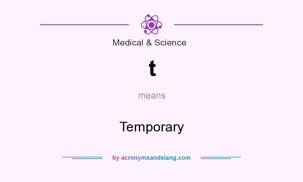 What does t mean? It stands for Temporary