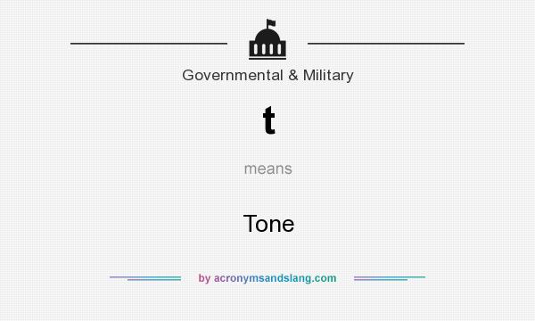 What does t mean? It stands for Tone