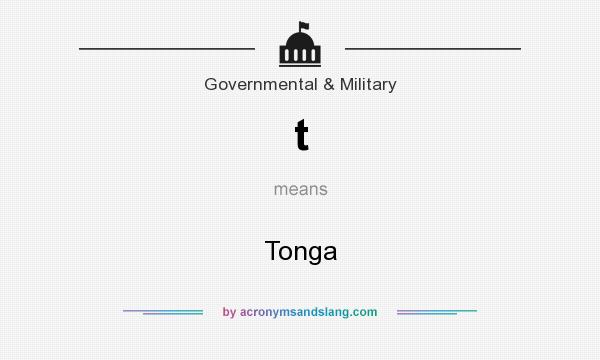 What does t mean? It stands for Tonga