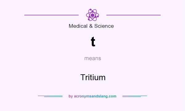 What does t mean? It stands for Tritium