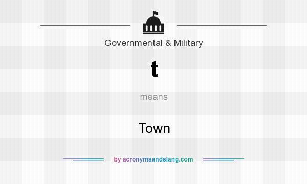 What does t mean? It stands for Town