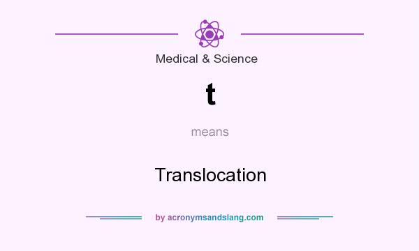 What does t mean? It stands for Translocation
