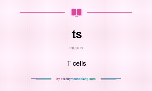 What does ts mean? It stands for T cells