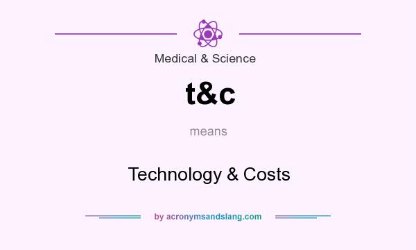 What does t&c mean? It stands for Technology & Costs