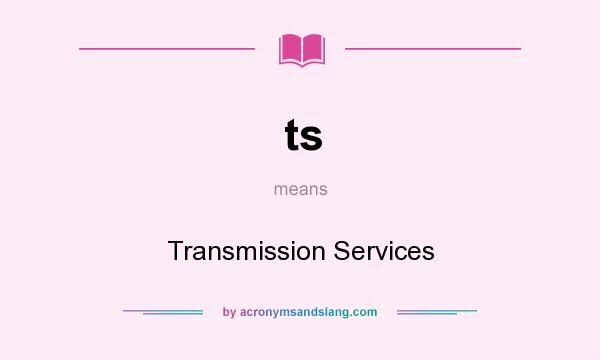 What does ts mean? It stands for Transmission Services