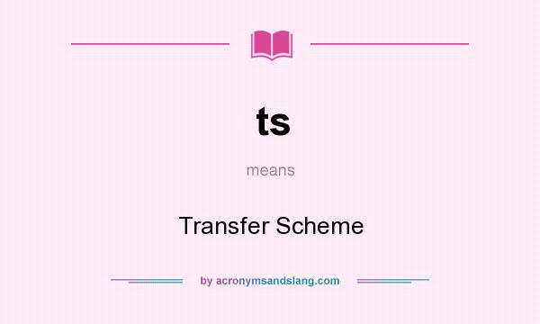What does ts mean? It stands for Transfer Scheme