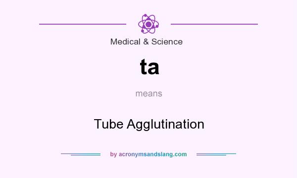 What does ta mean? It stands for Tube Agglutination