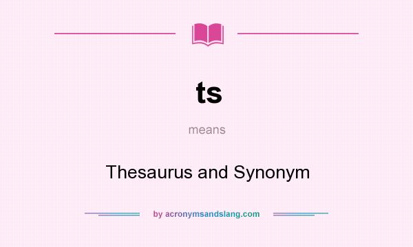 What does ts mean? It stands for Thesaurus and Synonym