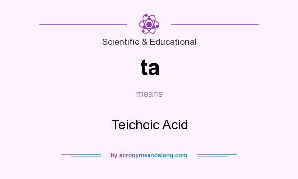 What does ta mean? It stands for Teichoic Acid