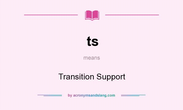 What does ts mean? It stands for Transition Support