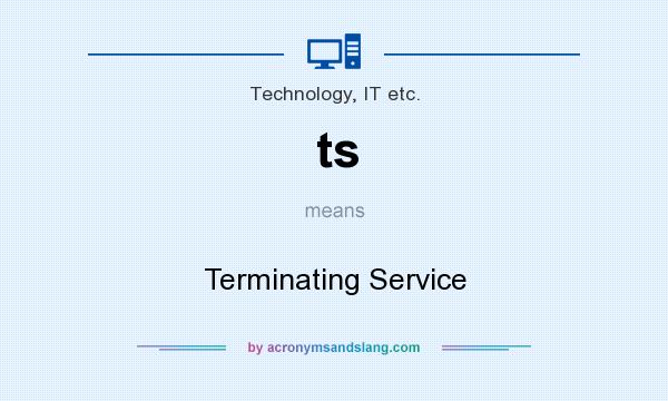 What does ts mean? It stands for Terminating Service
