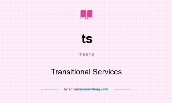 What does ts mean? It stands for Transitional Services