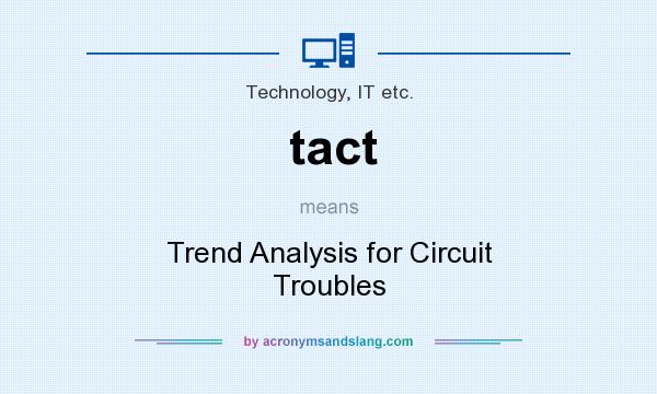 What does tact mean? It stands for Trend Analysis for Circuit Troubles